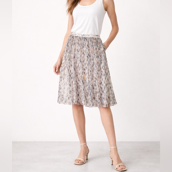 Burberry London 100% Silk Abstract Printed Skirt Size 4